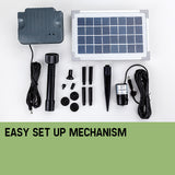 NNEMB 25W Solar Powered Fountain Submersible Water Pump with Battery Pond Kit Garden