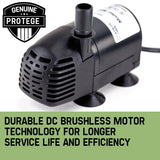 NNEMB 25W Solar Powered Fountain Submersible Water Pump with Battery Pond Kit Garden