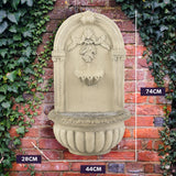 NNEMB Classic Solar Powered Water Feature Fountain-Wall Mount or Freestanding with Lighting