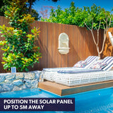 NNEMB Classic Solar Powered Water Feature Fountain-Wall Mount or Freestanding with Lighting