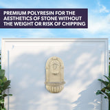 NNEMB Classic Solar Powered Water Feature Fountain-Wall Mount or Freestanding with Lighting