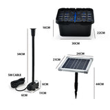 NNEMB 5W Solar Powered Water Fountain Pump Pond Kit with Eco Filter Box