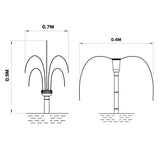 NNEMB 10W Solar Powered Water Fountain Pump Pond Kit with Eco Filter Box