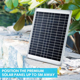 NNEMB 10W Solar Powered Water Fountain Pump Pond Kit with Eco Filter Box