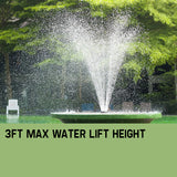 NNEMB 20W Solar Fountain Submersible Water Pump Power Panel Kit Garden Pond