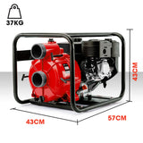NNEMB 8HP 3 Petrol Trash Water Transfer Pump High Flow Irrigation