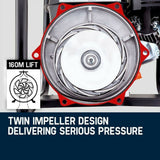 NNEMB Petrol High Pressure Water Pump 8HP 4 Outlet for Irrigation and Fire Fighting-PRP-45P
