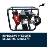 NNEMB Petrol High Pressure Water Pump 8HP 4 Outlet for Irrigation and Fire Fighting-PRP-45P