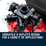 NNEMB Petrol High Pressure Water Pump 8HP 4 Outlet for Irrigation and Fire Fighting-PRP-45P