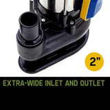 NNEMB 2250W Submersible Dirty Water Pump Sewage Bore Septic Tank Well Sewerage