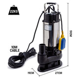 NNEMB 2250W Submersible Dirty Water Pump Sewage Bore Septic Tank Well Sewerage