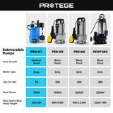 NNEMB Tight Access Clean/Grey Water Submersible Sump Pump-Vertical Float Switch