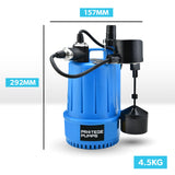 NNEMB Tight Access Clean/Grey Water Submersible Sump Pump-Vertical Float Switch