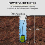NNEMB Tight Access Dirty Water Submersible Sump Pump-Integrated Float Switch