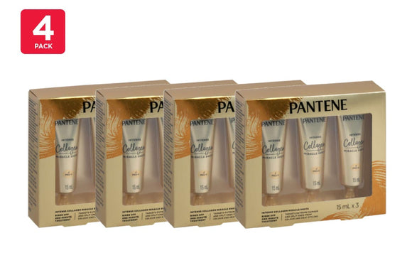 NNEKG Pantene Pro V Intense Miracle Hair Treatment Shots: Collagen Repair for Damaged Hair Pack of 12x 15ml Shots