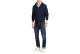 NNEKG Lauren Mens Double Knit Tech Logo Zip Up Hoodie (Aviator Navy Size M)
