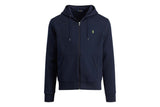 NNEKG Lauren Mens Double Knit Tech Logo Zip Up Hoodie (Aviator Navy Size 2XL)