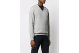NNEKG Lauren Mens Cotton V Neck Long Sleeve Sweater (Andover Heather Size S)