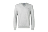 NNEKG Lauren Mens Cotton V Neck Long Sleeve Sweater (Andover Heather Size L)