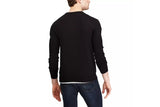 NNEKG Lauren Mens Cotton V Neck Long Sleeve Sweater (Polo Black Size M)