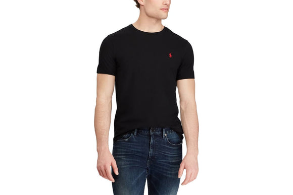 NNEKG Lauren Mens Logo Short Sleeve T Shirt (Ralph Lauren Black Size L)