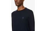 NNEKG Lauren Mens Cotton Crewneck Long Sleeve Sweater (Hunter Navy Size L)
