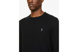 NNEKG Lauren Mens Cotton Crewneck Long Sleeve Sweater (Polo Black Size L)