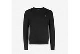 NNEKG Lauren Mens Cotton Crewneck Long Sleeve Sweater (Polo Black Size L)