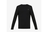NNEKG Lauren Mens Cotton Crewneck Long Sleeve Sweater (Polo Black Size M)