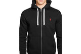 NNEKG Lauren Mens Logo Fleece Zip Up Hoodie (Polo Black Size XL)