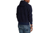 NNEKG Lauren Mens Logo Fleece Zip Up Hoodie (Cruise Navy Size M)