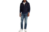 NNEKG Lauren Mens Logo Fleece Zip Up Hoodie (Cruise Navy Size 2XL)
