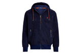 NNEKG Lauren Mens Logo Fleece Zip Up Hoodie (Cruise Navy Size M)