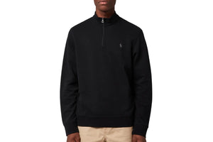 NNEKG Lauren Mens Logo Half Zip Fleece Sweatshirt (Polo Black Size M)