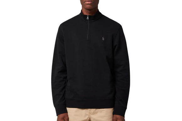 NNEKG Lauren Mens Logo Half Zip Fleece Sweatshirt (Polo Black Size M)
