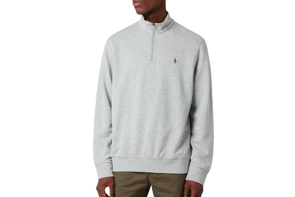NNEKG Lauren Mens Logo Half Zip Fleece Sweatshirt (Andover Heather Size M)