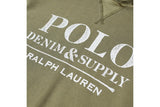 NNEKG Lauren Mens Polo Denim Logo Pullover Hoodie (Army Olive Size XL)