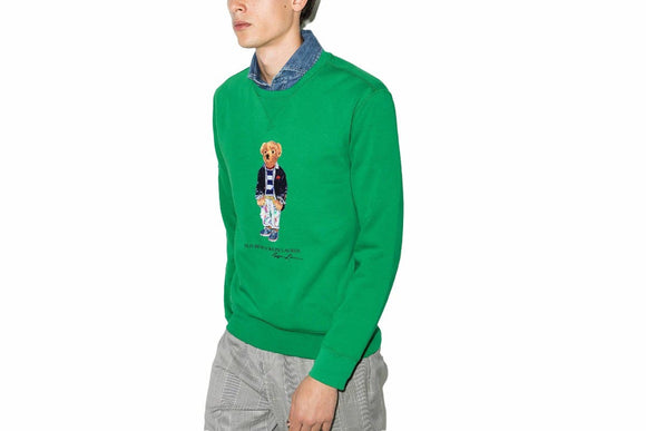 NNEKG Lauren Mens Cruiseship Bear Crewneck Sweatshirt (Cruise Green Bear Size M)
