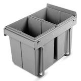 NNEDSZ 2x20L Pull Out Bin - Grey
