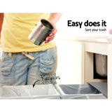 NNEDSZ 2x20L Pull Out Bin - Grey