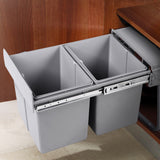 NNEDSZ 2x20L Pull Out Bin - Grey