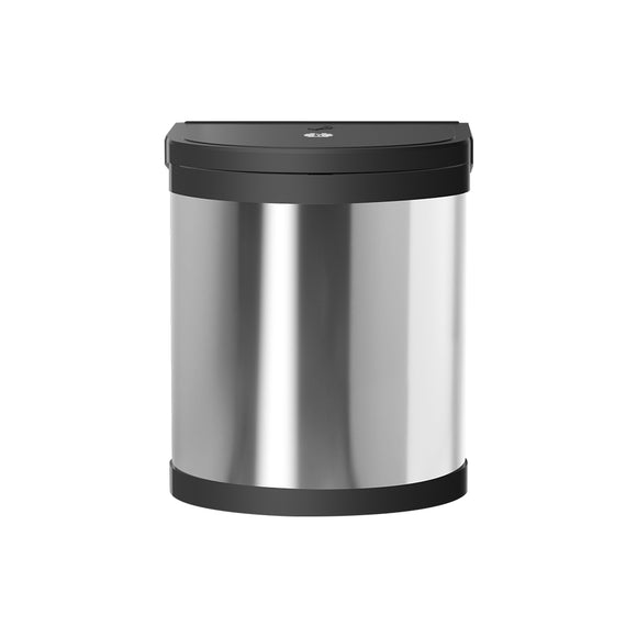 NNEDSZ Kitchen Swing Out Pull Out Bin Stainless Steel Garbage Rubbish Can 12L