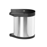 NNEDSZ Kitchen Swing Out Pull Out Bin Stainless Steel Garbage Rubbish Can 12L