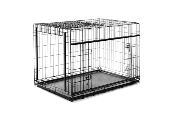 NNEKG Pets Collapsible Metal Dog Crate Slide Door 42