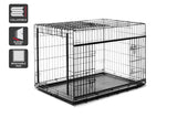 NNEKG Pets Collapsible Metal Dog Crate Slide Door 42