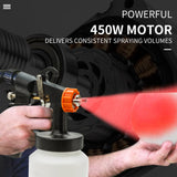 NNEMB 3-Way Nozzle Electric Paint Sprayer Gun HVLP DIY Spray Station 450W