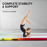 NNEMB 300x100x10cm Inflatable Air Track Mat Tumbling Gymnastics-Multi-Coloured-with Electric Pump