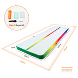 NNEMB 600x200x20cm Inflatable Air Track Mat Tumbling Gymnastics-Multicolour-with Electric Pump