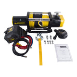 NNEDPE Heavy duty 12500LBS 12V Electric Winch Synthetic Rope  4x4 Truck