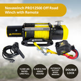 NNEDPE Heavy duty 12500LBS 12V Electric Winch Synthetic Rope  4x4 Truck